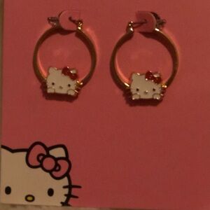 Hello Kitty Pink Hoop Earrings for Kids